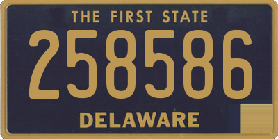 DE license plate 258586