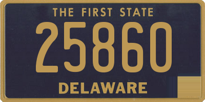 DE license plate 25860