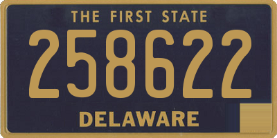DE license plate 258622
