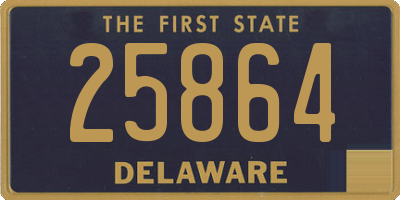 DE license plate 25864