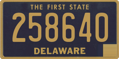 DE license plate 258640