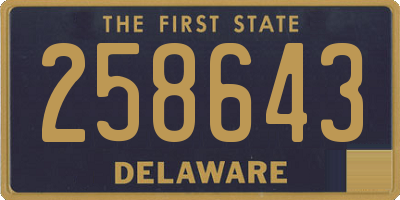 DE license plate 258643