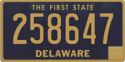 DE license plate 258647