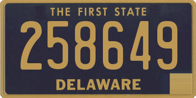 DE license plate 258649