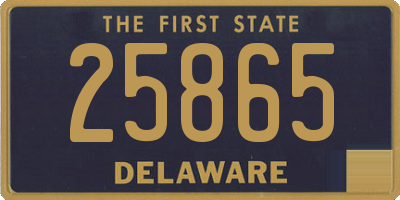 DE license plate 25865