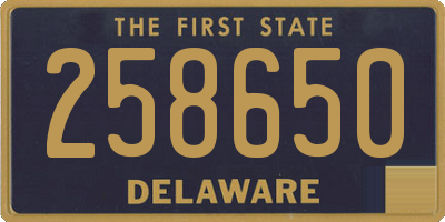 DE license plate 258650