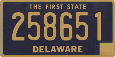 DE license plate 258651