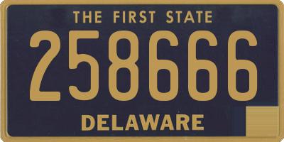 DE license plate 258666