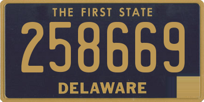 DE license plate 258669