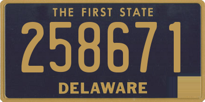 DE license plate 258671