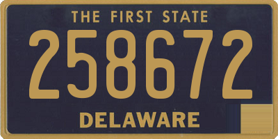 DE license plate 258672