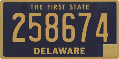 DE license plate 258674