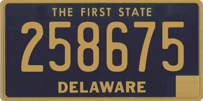 DE license plate 258675