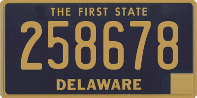 DE license plate 258678