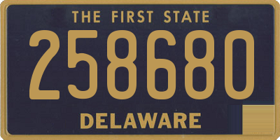 DE license plate 258680
