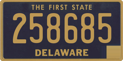 DE license plate 258685