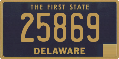 DE license plate 25869