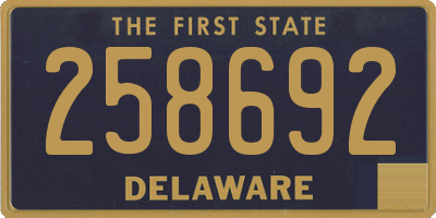 DE license plate 258692