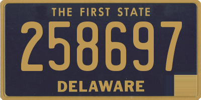 DE license plate 258697