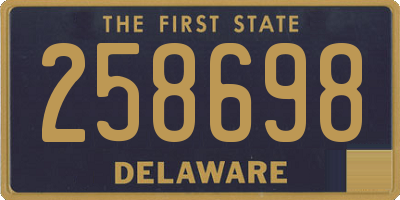DE license plate 258698