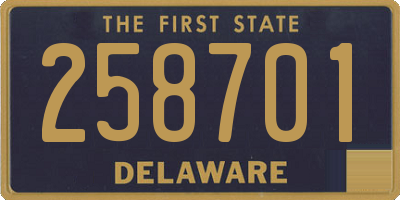 DE license plate 258701