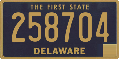 DE license plate 258704