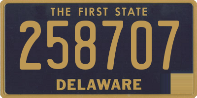 DE license plate 258707