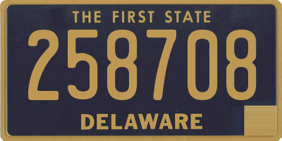 DE license plate 258708
