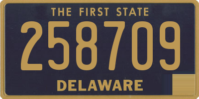 DE license plate 258709