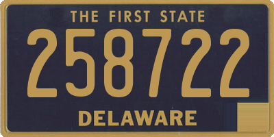 DE license plate 258722