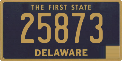 DE license plate 25873