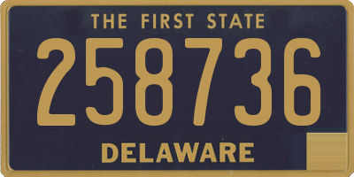DE license plate 258736