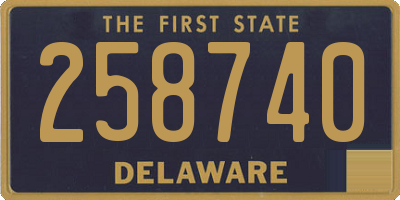 DE license plate 258740
