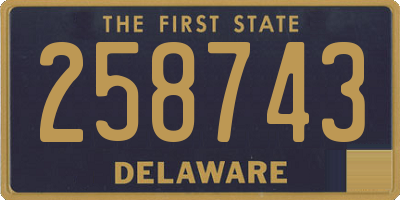 DE license plate 258743