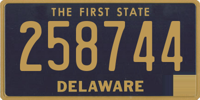 DE license plate 258744