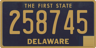 DE license plate 258745