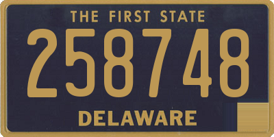 DE license plate 258748