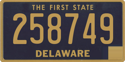 DE license plate 258749