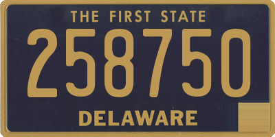 DE license plate 258750