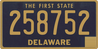 DE license plate 258752