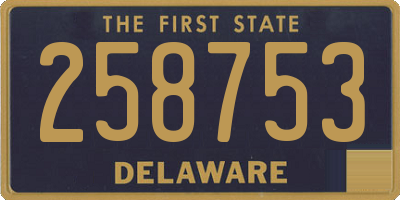 DE license plate 258753