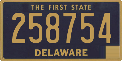 DE license plate 258754