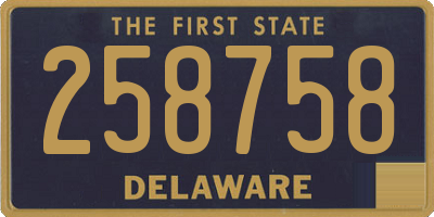 DE license plate 258758