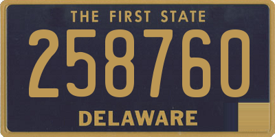 DE license plate 258760