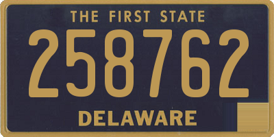 DE license plate 258762