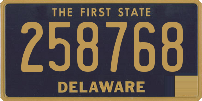 DE license plate 258768