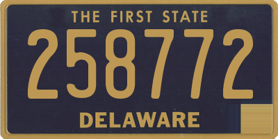 DE license plate 258772
