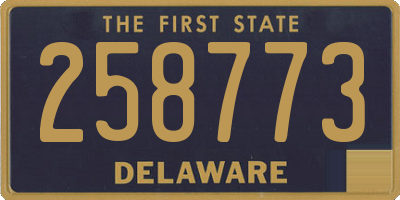 DE license plate 258773