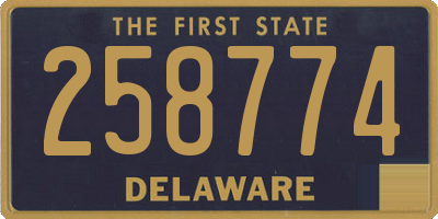 DE license plate 258774