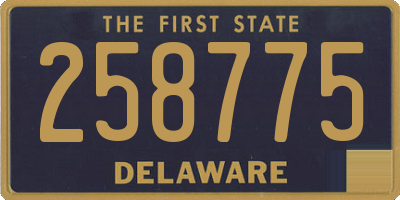 DE license plate 258775